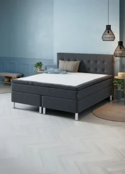 Sengegavl 180x122 H70 BUTTONS Grå-40