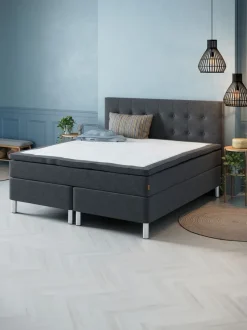 Sengegavl 180x122 H70 BUTTONS Grå-40