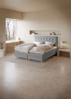 Sengegavl 180x122 H70 BUTTONS Grå-23