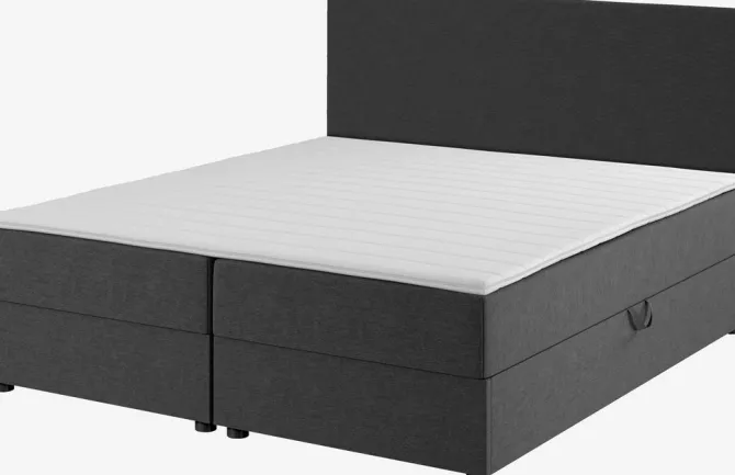 Sengegavl 180x115 H10 PLAIN Grå-40 DREAMZONE