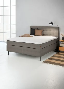 Sengegavl 180x125 H50 STITCHED Grå-21