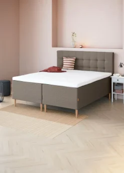 Sengegavl 180x125 H50 STITCHED Grå-21