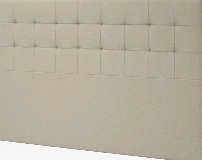 Sengegavl 180x125 H50 STITCHED Sand-91