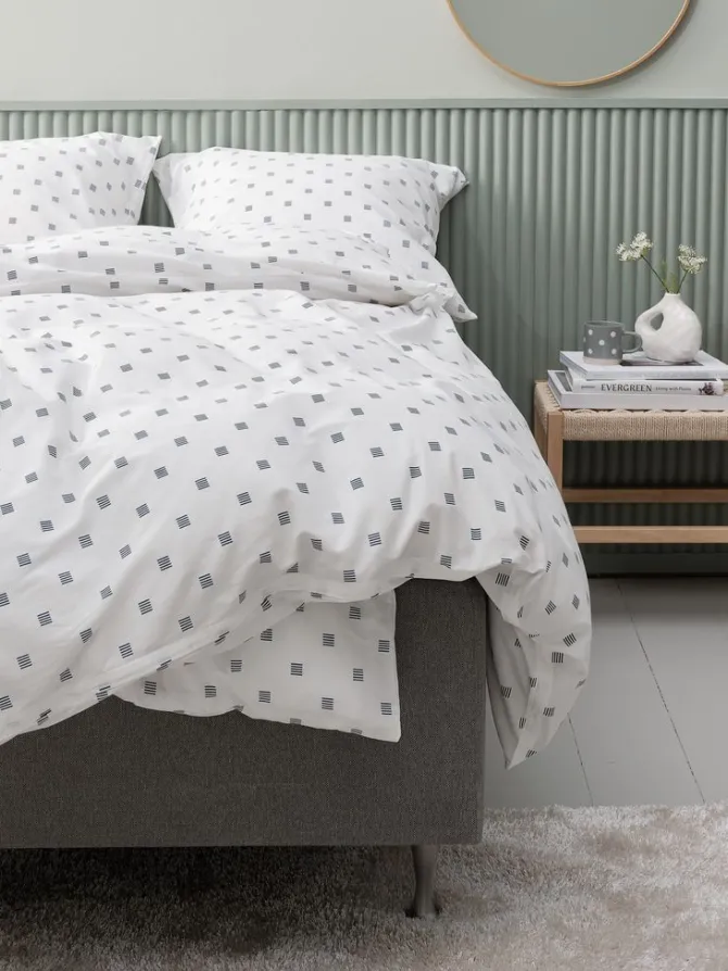 Sengetøj ANNIKA 140x200 blå/hvid