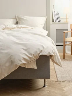 Sengetøj ELLIE 140x200 natur m. broderi