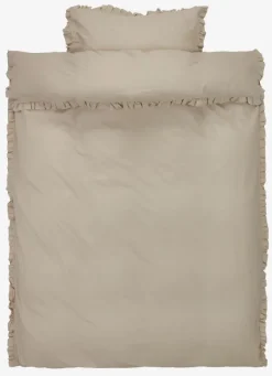 Sengetøj ELMA vasket bomuld 140x200 sand