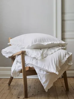 Sengetøj ELMA vasket bomuld 140x200 hvid