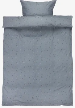 Sengetøj GERD satin 140x200 støvet blå