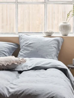 Sengetøj GERD satin 140x200 støvet blå