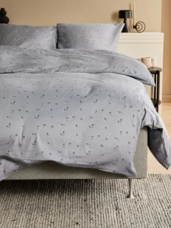 Sengetøj GERD satin 140x200 støvet blå