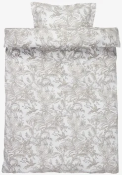 Sengetøj HELGA satin 140x200 hvid/grå