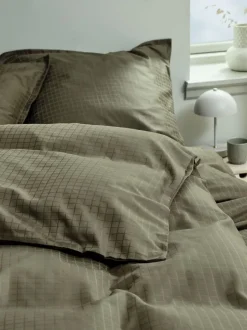 Sengetøj INGEBORG satin 140x200 olivengrøn