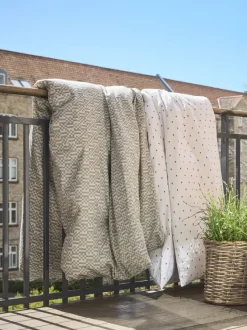 Sengetøj OLGA percale 140x200 blå/hvid