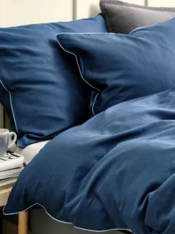Sengetøj SANNA satin 140x200 mørkeblå