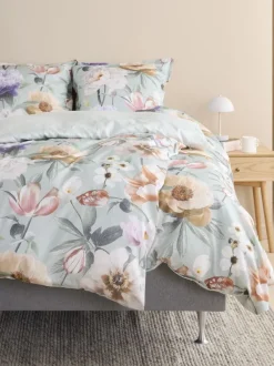 Sengetøj satin ERNA 140x200 grøn