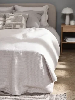 Sengetæppe FAGERKLOKKE 220x240 beige