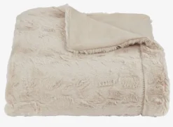 Sengetæppe MYGGBLOM 220x240 beige