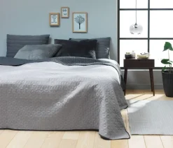 Sengetæppe ROSENTRE 160x220 grå