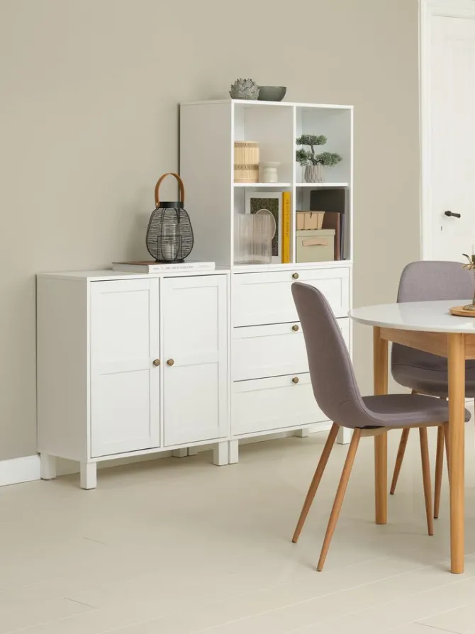 Skab SKALS 2 låger hvid