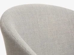 SKIBET Ø120 bord lys eg + 4 KLOSTER stole lysegrå/eg