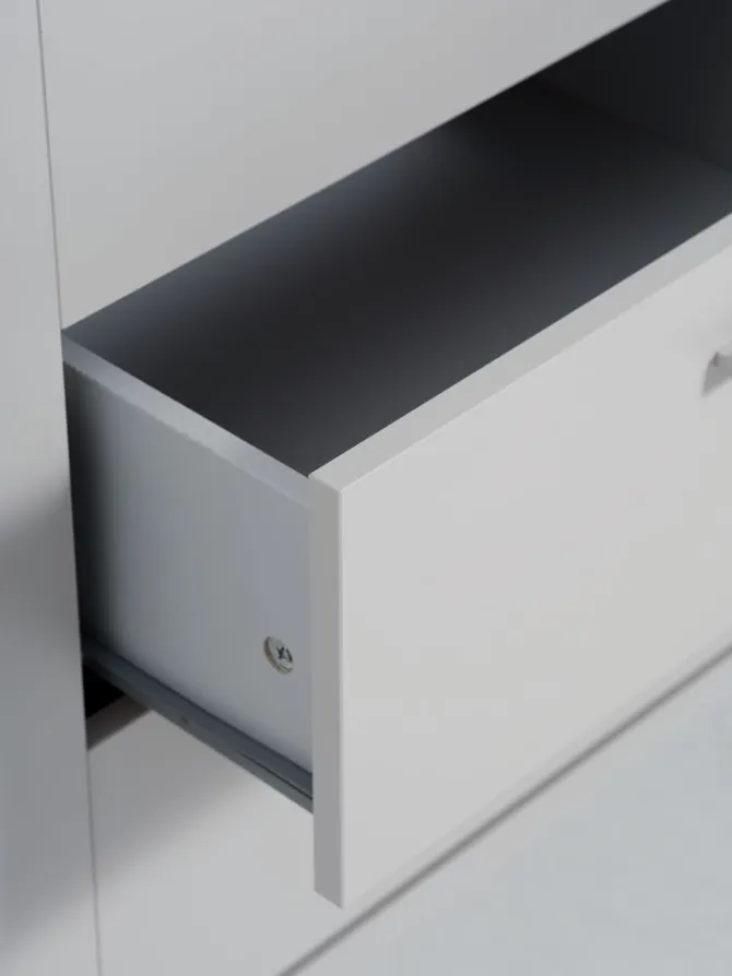 Skænk BELLELUND 2 låger 3 skuffer beige