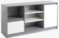 Skænk BILLUND 1 låge hvid/beton