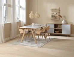 Skænk EGEBJERG 2 skuffer/1 låge grå/eg