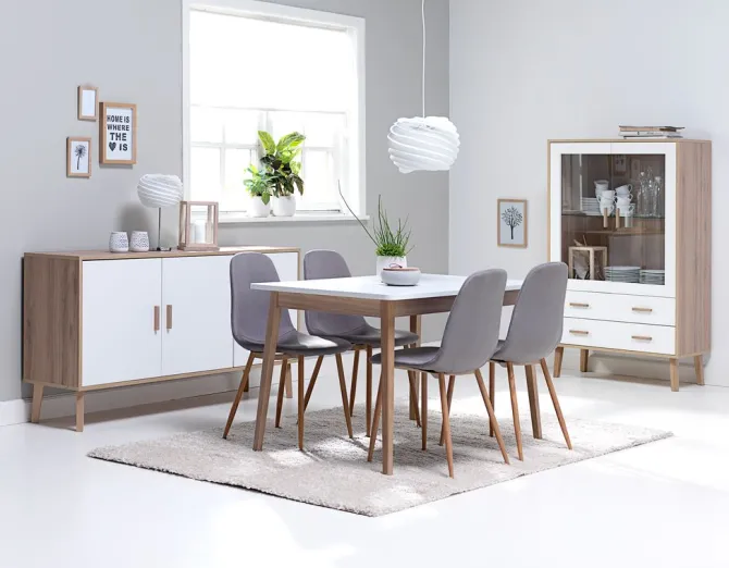 Skænk GAMTOFTE 3 låger eg/hvid