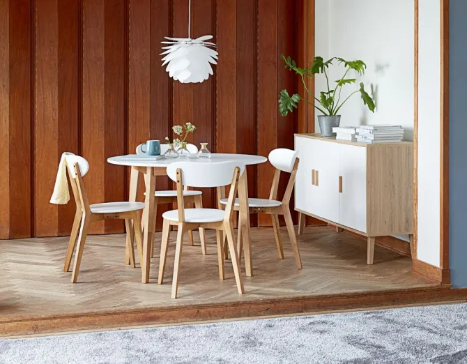 Skænk GAMTOFTE 3 låger eg/hvid