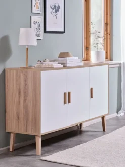 Skænk GAMTOFTE 3 låger eg/hvid