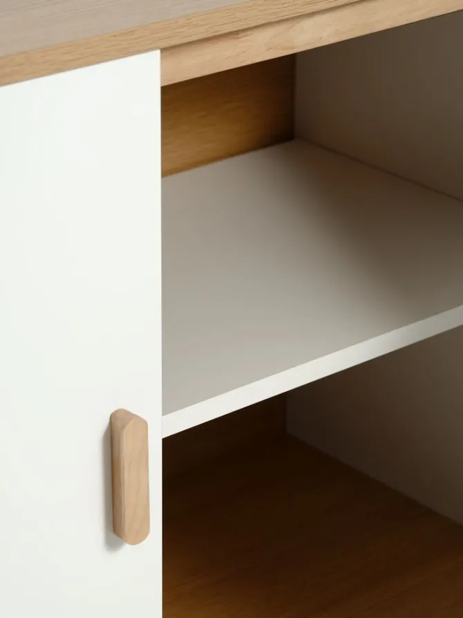 Skænk GAMTOFTE 3 låger eg/hvid