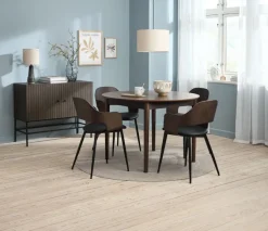 Skænk HEMDRUP 2 låger mørk egefarve/sort