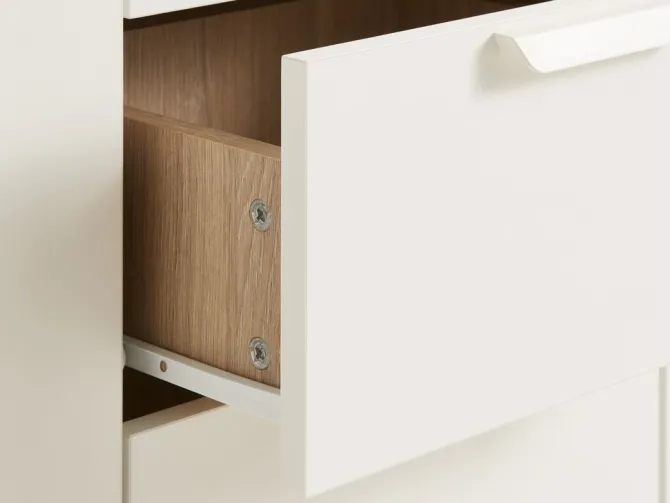 Skænk JENSLEV 2 låger 4 skuffer eg/hvid