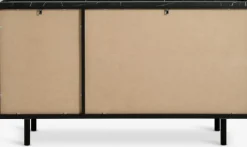 Skænk KRONDAL 3 låger sort/marmorfarve