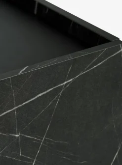 Skænk KRONDAL 3 låger sort/marmorfarve