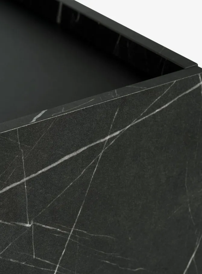 Skænk KRONDAL 3 låger sort/marmorfarve