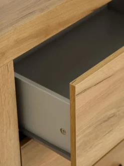 Skænk LINTRUP 1 låge 3 skuffer egefarve