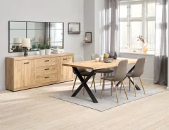 Skænk LINTRUP 2 låger 3 skuffer egefarve