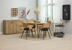 Skænk LINTRUP 2 låger 3 skuffer egefarve