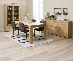 Skænk LINTRUP 2 låger 3 skuffer egefarve