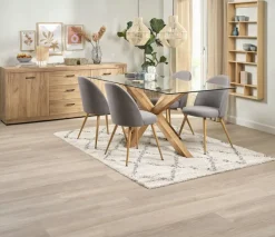 Skænk LINTRUP 2 låger 3 skuffer egefarve