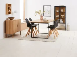 Skænk LYNGVIG 120 cm 2 jalousilåger eg natur