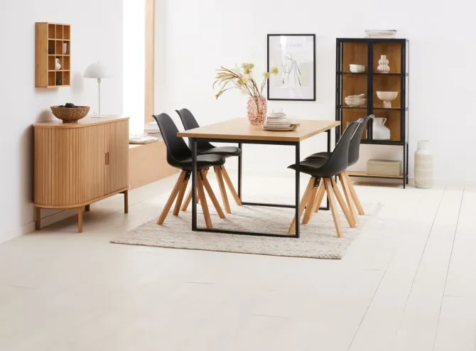 Skænk LYNGVIG 120 cm 2 jalousilåger eg natur