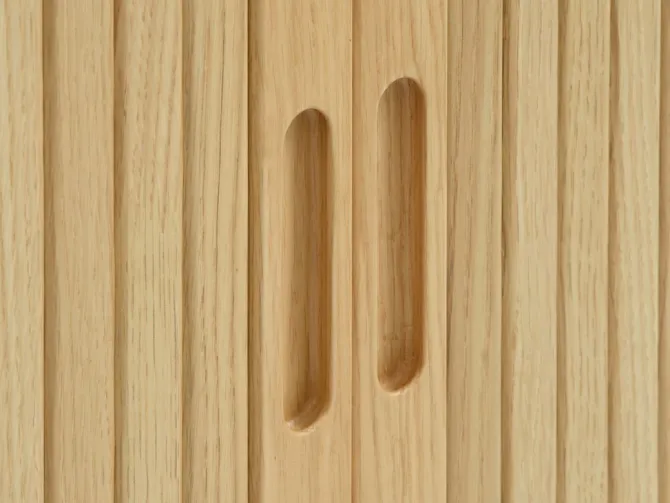 Skænk LYNGVIG 120 cm 2 jalousilåger eg natur