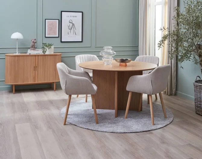 Skænk LYNGVIG 120 cm 2 jalousilåger eg natur