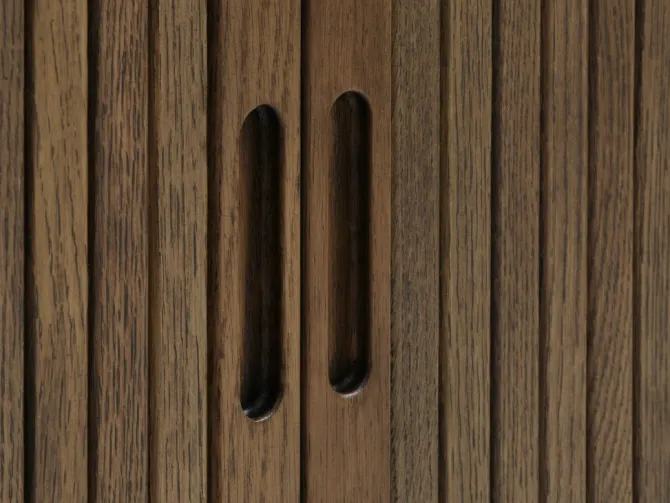 Skænk LYNGVIG 120cm jalousilåger mørk eg