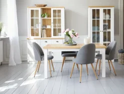 Skænk MARKSKEL 3 låger hvid/egefarve