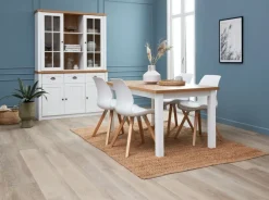 Skænk MARKSKEL 3 låger hvid/egefarve