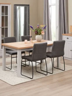 Skænk MARKSKEL 3 låger lys grå/egefarve