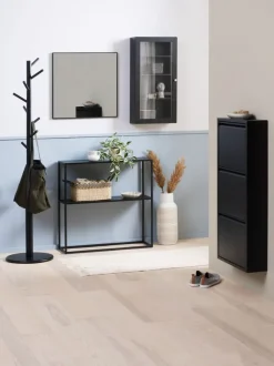 Skoskab HALLENSLEV 3 rum sort